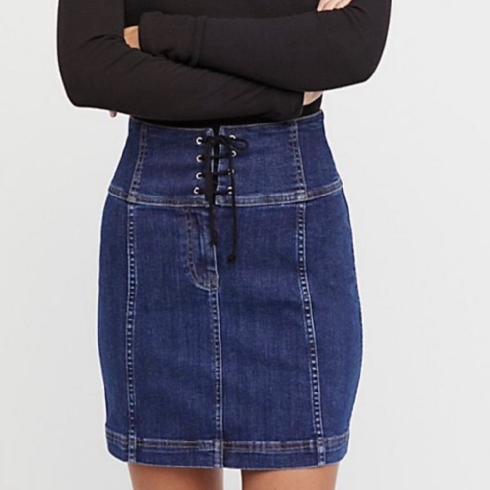 Free People Femme Corset
Denim Skirt 6 - Picture 2 of 10
